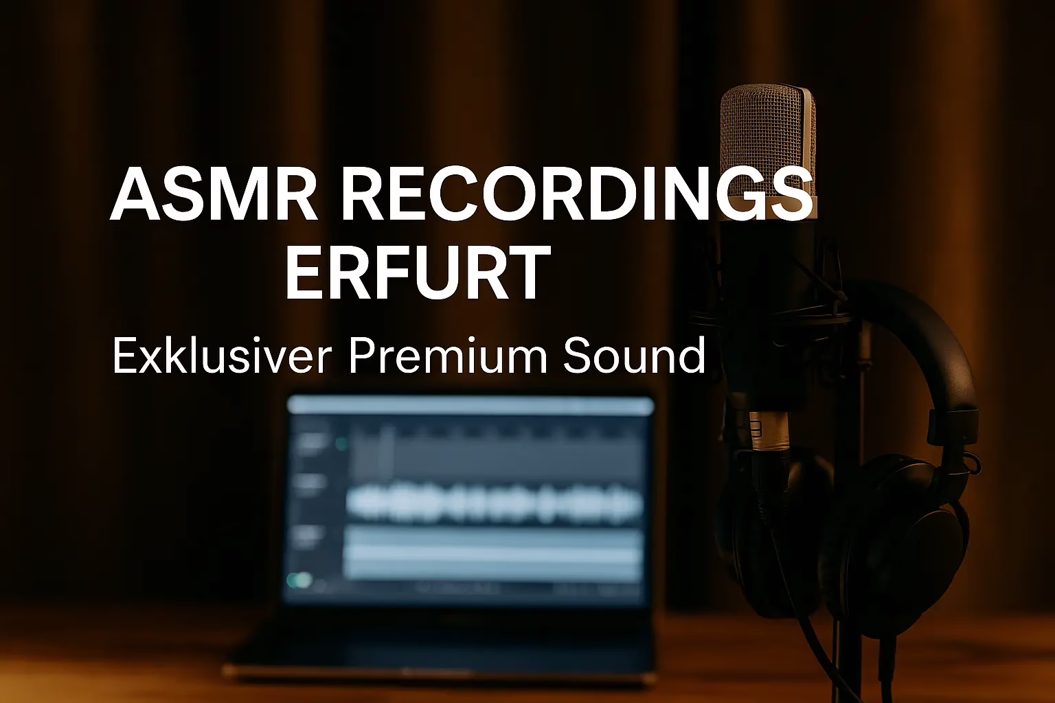 ASMR Recordings Erfurt – Exklusiver Premium Sound mit Mikrofon, Kopfhörer und Laptop im Studio